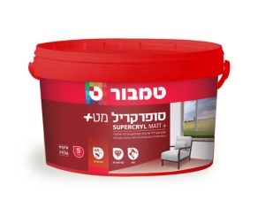 סופרקריל 5 ליטר לבן טמבור